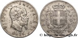ITALIE 5 Lire Victor Emmanuel II 1874 Milan