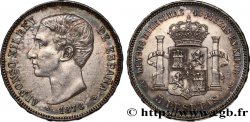 ESPAGNE 5 Pesetas Alphonse XII 1876 Madrid TTB+ 