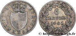 DEUTSCHLAND - HOHENZOLLERN-SIGMARINGEN 6 Kreuzer écu couronné 1841  SS 