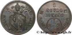 VATICAN - PIUS IX (Giovanni Maria Mastai Ferretti) 1 Scudo frappe non officiel 1848 Gaète