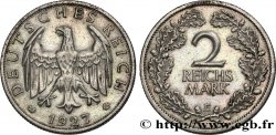 ALLEMAGNE - RÉPUBLIQUE DE WEIMAR 2 Reichsmark 1927 Muldenhütten