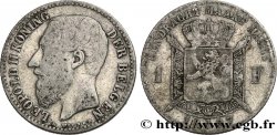 BELGIQUE 1 Frank (Franc) Léopold II légende flamande signature L WIENER 1887 