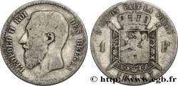 BELGIQUE 1 Franc Léopold II légende française 1867 