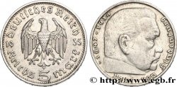ALLEMAGNE 5 Reichsmark Maréchal Paul von Hindenburg 1935 Munich