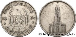 ALLEMAGNE 5 Reichsmark église de la garnison de Potsdam 1934 Stuttgart