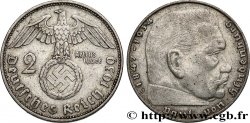 DEUTSCHLAND 2 Reichsmark swastika Maréchal Paul von Hindenburg 1939 Hambourg