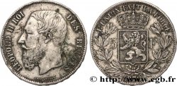 BELGIQUE 5 Francs Léopold II 1870 