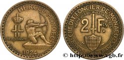 MONACO 2 Francs émission du Crédit Foncier de Monaco 1924 Poissy