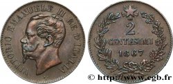 ITALIE 2 Centesimi Victor Emmanuel II 1867 Milan - M