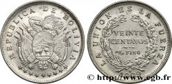 BOLIVIE 20 Centavos 1909 Heaton SPL 