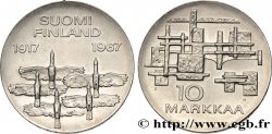 FINLANDE 10 Markkaa 50e anniversaire de l’indépendance 1967  SPL 