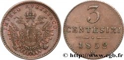 ITALIA - LOMBARDIA-VENETO 3 Centesimi 1852 Milan - M