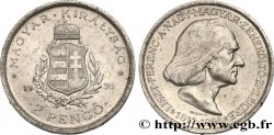 HONGRIE 2 Pengo 50e anniversaire de la mort de Franz von Listz 1936 Budapest TTB+ 