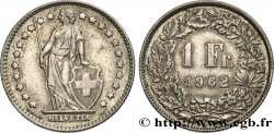 SUIZA 1 Franc Helvetia 1962 Berne MBC+ 