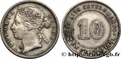 MALAISIE - ÉTABLISSEMENTS DES DÉTROITS 10 Cents Victoria 1891 