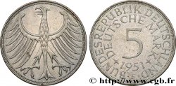DEUTSCHLAND 5 Mark aigle 1951 Stuttgart