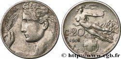 ITALIEN 20 Centesimi 1908 Rome
