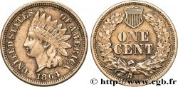 ÉTATS-UNIS D AMÉRIQUE 1 Cent tête d’indien, 2e type 1864 