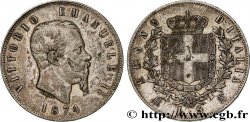 ITALIEN 5 Lire Victor Emmanuel II 1874 Milan