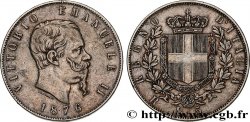 ITALIEN 5 Lire Victor Emmanuel II 1876 Rome