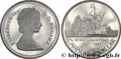 KANADA 1 Dollar Proof 400e anniversaire de la découverte du détroit de Davis 1987 