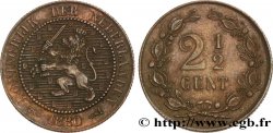 PAESI BASSI 2 1/2 Cents lion couronné 1880 Utrecht