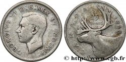 KANADA 25 Cents Georges VI 1943 