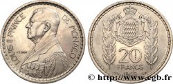 MONACO Essai de 20 Francs Turin Louis II 1945 Paris MS 
