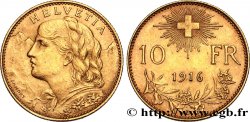 SUIZA 10 Francs or  Vreneli” 1916 Berne