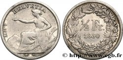 SWITZERLAND 1/2 Franc Helvetia 1850 Paris