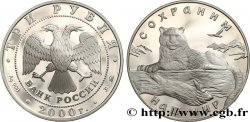 RUSSIE 3 Roubles Proof Léopard des neiges 2000 Moscou SPL 