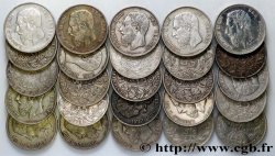 ARGENT D INVESTISSEMENT Lot de 25 monnaies de 5 Francs Léopold II 1869-1876 