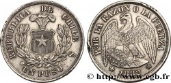 CILE 1 Peso Condor 1882 Santiago