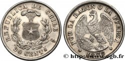 CHILI 20 Centavos 1876 Santiago