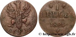 GERMANY - FRANKFURT FREE CITY 1 Heller 1821 Francfort