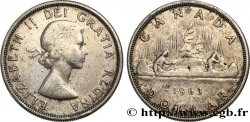 CANADA 1 Dollar Canoë avec indien 1963 