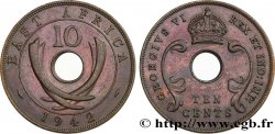 EAST AFRICA 10 Cents frappe au nom de Georges VI 1942 Londres