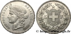 SUIZA 5 Francs Helvetia 1892 Berne