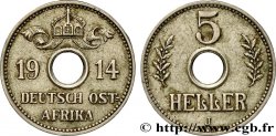 DEUTSCH-OSTAFRIKA 5 Heller Deutch Ostafrica 1914 Hambourg