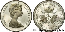 ÎLE DE MAN 1 Crown Proof Elisabeth II, jubilé d’argent 1977 