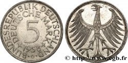 ALLEMAGNE 5 Mark aigle 1958 Karlsruhe TTB+ 