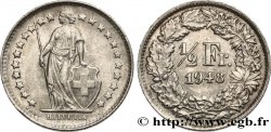 SWITZERLAND 1/2 Franc Helvetia 1948 Berne