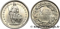 SWITZERLAND 1/2 Franc Helvetia 1957 Berne - B
