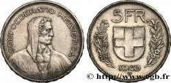 SUIZA 5 Francs Berger des alpes 1940 Berne