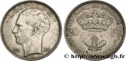 BELGIQUE 20 Francs Léopold III position A 1935 