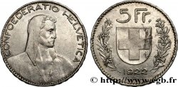 SWITZERLAND 5 Francs Berger 1922 Berne
