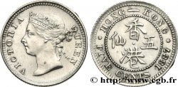 HONG-KONG 5 Cents Victoria 1887 