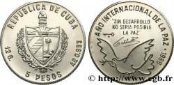 KUBA 5 Pesos année de la paix 1986 
