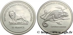 DEMOKRATISCHE REPUBLIK KONGO 10 Franc Proof caméléon 2003 