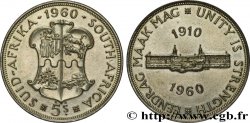 SUDAFRICA 5 Shillings 50e anniversaire de l’Union Sud-Africaine : emblème / Union Buidings 1960 Pretoria